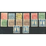 Augsberg 1896-97 local issues (10 U/M & 3 F/U)