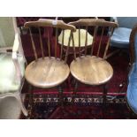 TWO VICTORIAN PENNY CHAIRS