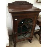 A MAHOGANY ADMIRALS LOCKABLE CABINET WITH BEVELLED GLASS, IMPRESSED ON THE DOOR (SIDEBOARD