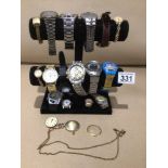 A QUANTITY OF LADIES AND GENTS WATCHES, SEKONDA, LIMIT AND MORE