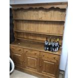 A VINTAGE PINE WELSH DRESSER 198 X 154 X 44CM