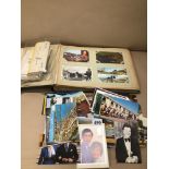 VINTAGE POSTCARD ALBUM WITH LOOSE POSTCARDS