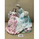 A PORCELAIN COALPORT FIGURINE GROUP (THE LETTER) NO 141