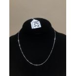 A 750 MARKED WHITE GOLD NECKLACE 4 GRAMS 16 INCH