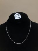 A 750 MARKED WHITE GOLD NECKLACE 4 GRAMS 16 INCH