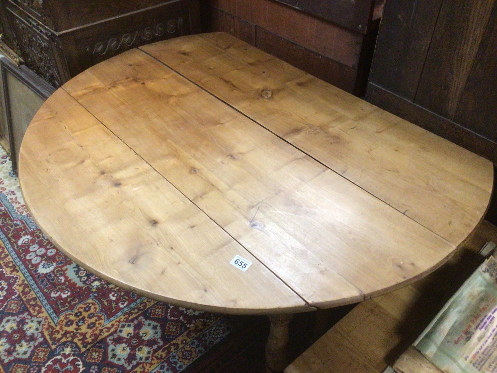 A REGENCY EXTENDING DROPLEAF DINING TABLE MADE FROM WILD CHERRYWOOD 126 X 70 X 72CM - Image 3 of 4