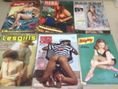 VINTAGE ADULT MAGAZINES, BLIGHTY, PARADE, LES GIRLS AND ESCORT 15 IN TOTAL