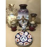 A MIXED COLLECTION OF VINTAGE PORCELAIN AND CERAMIC VASES INCLUDING, A BRETBY (1859E), A SCHEURICH-