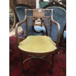 A VICTORIAN CROSS BANDED CHAIR