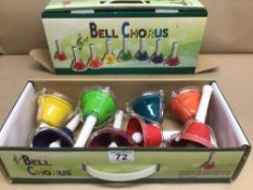 TWO BOXED BELL CHORUS MUSICAL INSTRUMENTS