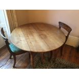 A REGENCY EXTENDING DROPLEAF DINING TABLE MADE FROM WILD CHERRYWOOD 126 X 70 X 72CM
