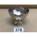 HALLMARKED SILVER CIRCULAR PEDESTAL SUGAR BOWL 64 GRAMS BARNSLEY AND CO 1945