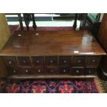 VINTAGE MULTI DRAWER (TWENTY-EIGHT TOTAL) TABLE 53 X 45 X102CM