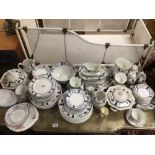 A LARGE QUANTITY OF ADAMS PORCELAIN CHINA DINNER SERVICE (LANCASTER PATTERN) WITH OTHER CHINA