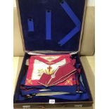 A CASED COLLECTION OF MASONIC REGALIA