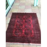 A VINTAGE AFGHAN RUG/CARPET 85 X 52