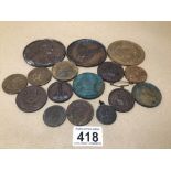 A QUANTITY OF CONTINENTAL COINS AND MEDALLIONS