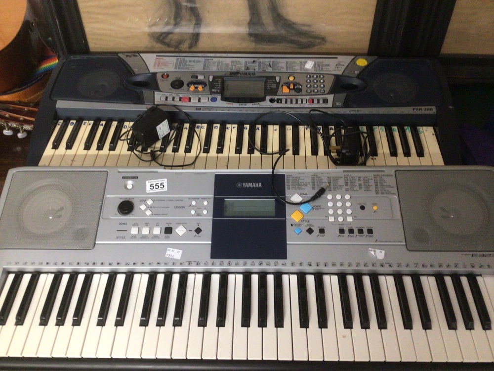 TWO YAMAHA KEYBOARDS, PSR-280, AND PSR E323