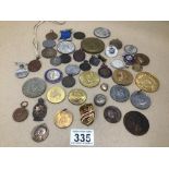 A QUANTITY OF MEDALS, MEDALLIONS AND MORE