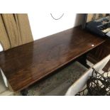 A VINTAGE OAK DINING TABLE 165 X 65 X 74CM