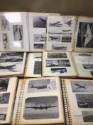 SEVEN ALBUMS OF AIRCRAFT, PHOTOGRAPHS AND TECHNICAL DRAWINGS AND MORE