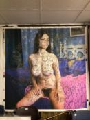 A LARGE ADULT POSTER OF A FEMALE NUDE 155 X 183CM