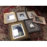 A QUANTITY OF FRAMED AND GLAZED PORTRAITS LARGEST 56 X 69CM