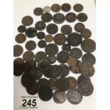 A QUANTITY OF EARLY COINAGE INCLUDING FOREIGN