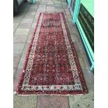 A VINTAGE TURKISH RUNNER 417 X 111CM