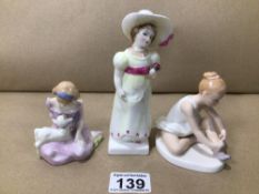 THREE ROYAL DOULTON FIGURES (HN2801) BALLET SHOES (HN3434) AND MARY HAD A LITTLE LAMB (HN2048), UK