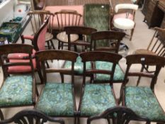 A SET OF SIX ROSEWOOD BAR BACK CHAIRS