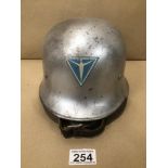 A WW2 JUNKERS FACTORY GUARDS HELMET £15 P/P