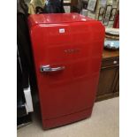 A RED BOSCH CLASSIC FRIDGE KDL 1950'S STYLE