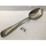 A HALLMARKED SILVER VICTORIAN BEAD EDGE SERVING SPOON LONDON 1874 BY HENRY HOLLAND 140G, UK P&P £15