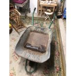 A METAL WHEELBARROW