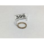 A 375 MARKED 9CT GOLD ETERNITY RING SURROUNDED WITH STONES SIZE M