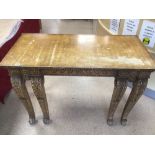AN EARLY 20TH CENTURY CHARLES TOZER OF LONDON A LARGE CONSOLE TABLE IN THE MANNER OF WILLIAM KENT