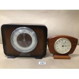 TWO VINTAGE MANTLE CLOCKS, BETIMINA AND WOODFORD