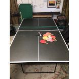 A FOLDAWAY SPORTACUS FULL SIZE TABLE TENNIS SET WITH ACCESSORIES