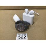 A WORKING (ICE WATCH) AND A PAIR OF EAR BUDS, UK P&P £15