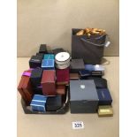 A QUANTITY OF MIXED JEWELLERY BOXES, UK P&P £15