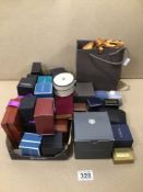 A QUANTITY OF MIXED JEWELLERY BOXES, UK P&P £15