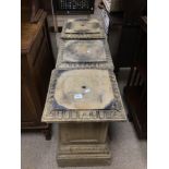 THREE LARGE DOULTON PLINTHS 62 X 55CM