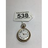 A 9CT GOLD LADIES FOB WATCH SWISS MADE A/F GLASS MISSING, UK P&P £15