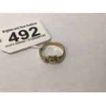 A HALLMARKED 9CT GOLD CLADDAGH RING SIZE P1/2, UK P&P £15