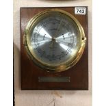 A BRASS WEST GERMAN OBSERVER BAROMETER