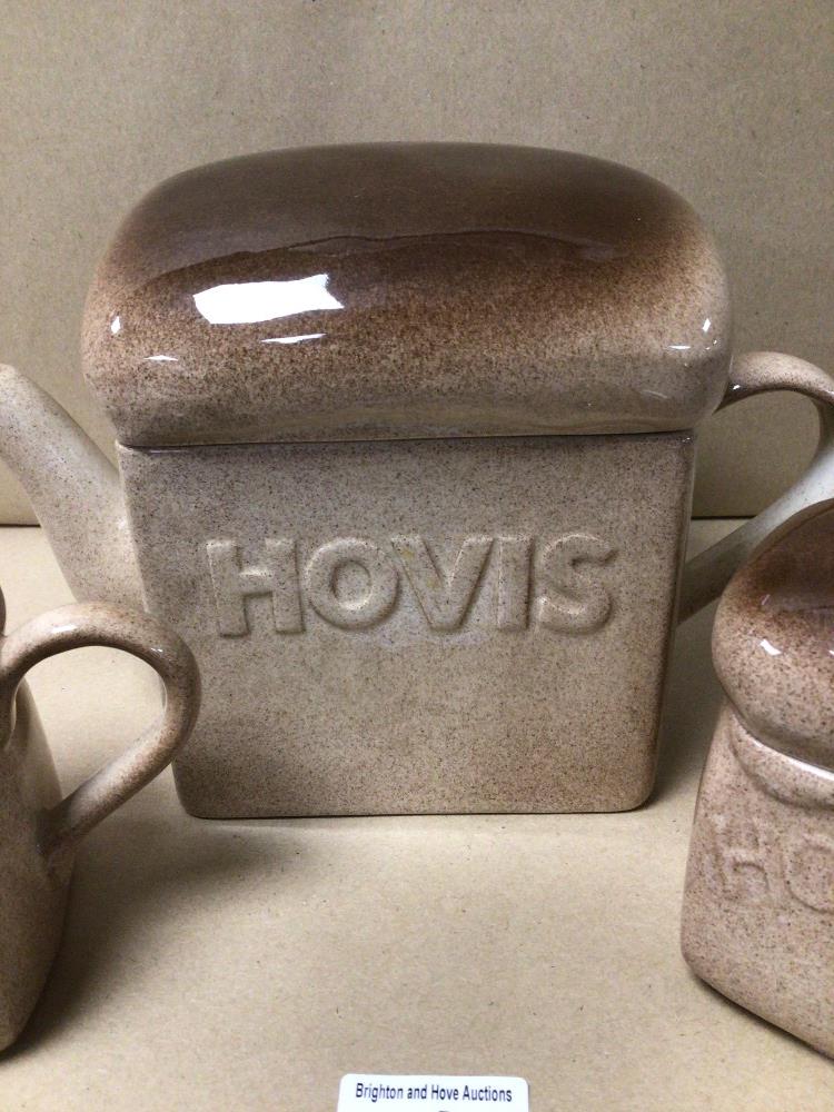 A VINTAGE CARLTON WARE HOVIS TEAPOT, SUGAR BOWL, AND MILK JUG - Image 5 of 7