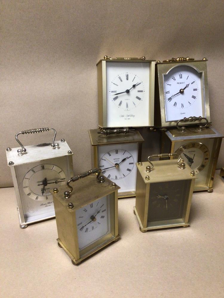 A QUANTITY OF CARRIAGE CLOCKS, METAMEC, LONDON CLOCK CO, JUNGHANS AND MORE, UK P&P £20 - Image 3 of 3