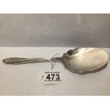 A HALLMARKED SILVER SERVING SPOON SHEFFIELD 1934 BY EMILE VINER 114G, UK P&P £15