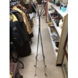 A MODERNIST CHROME HAT AND COAT STAND 170CM